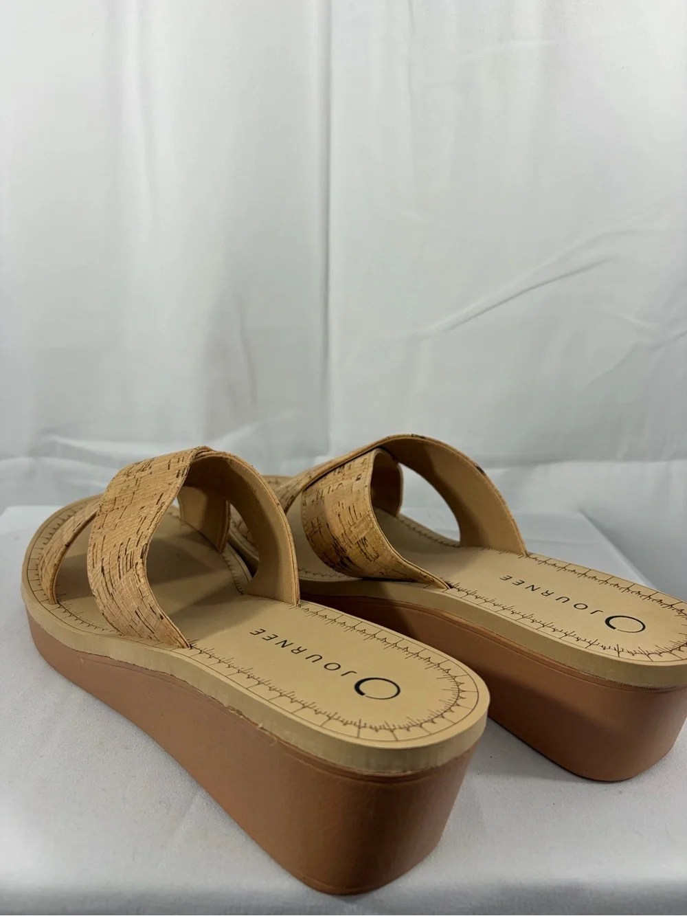 NWT Journee Women’s Size 12 Cork Wedge Sandals